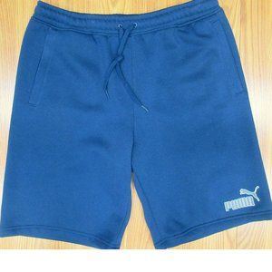 PUMA ATHLETIC SWEAT SHORTS COTTON/POLY NAVY BLUE Sz X-LARGE, XL